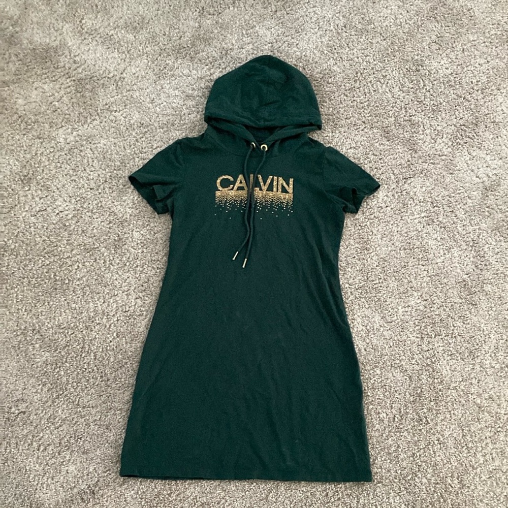 Calvin Klein Black Mini Polo Dress Casual Mock Neck
